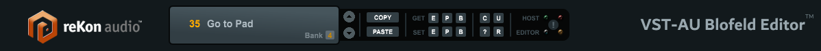 reKon audio VST-AU Blofeld Editor Header UI